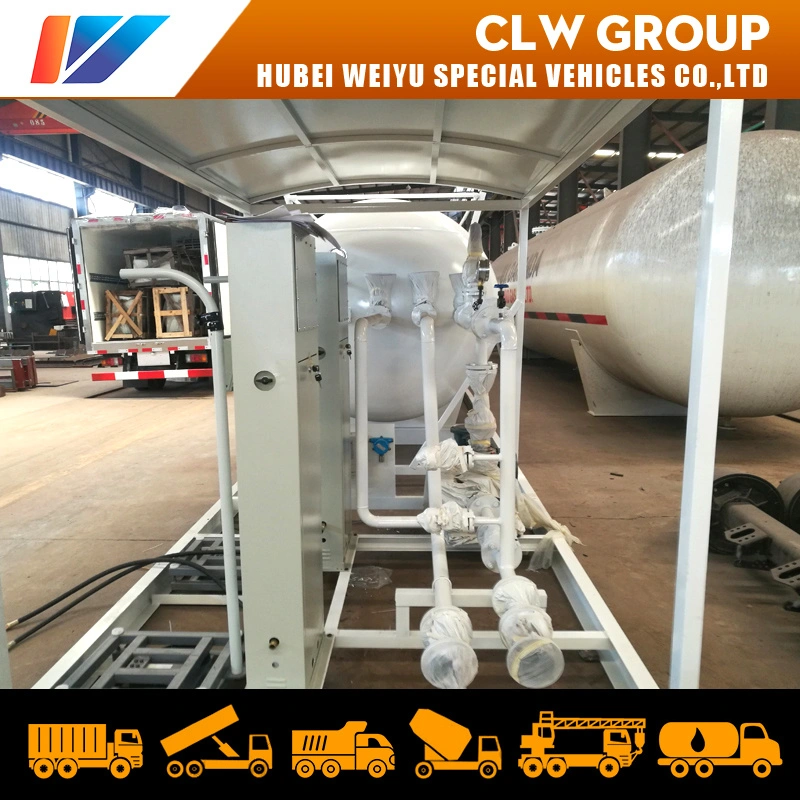 China Good Price 25000L/25cbm LPG Cooking Gas Cylinder Plant 12.5mt/12.5t LPG Mobile Filling Skid Station