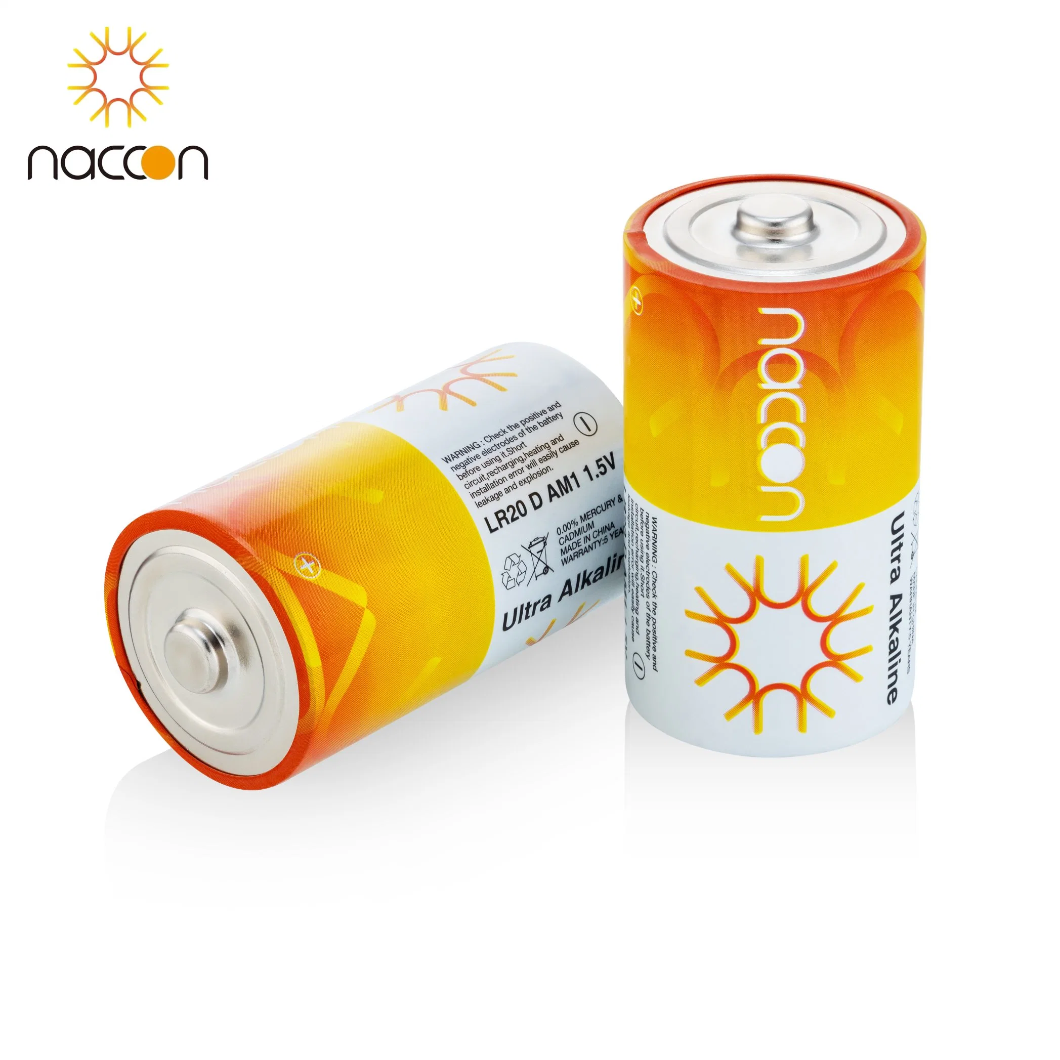 Naccon Factory Dry Battery Alkaline Lr20 D Size Battery Grade AA Quality Battery High-Performance Lr20p High Discharge Time Battery