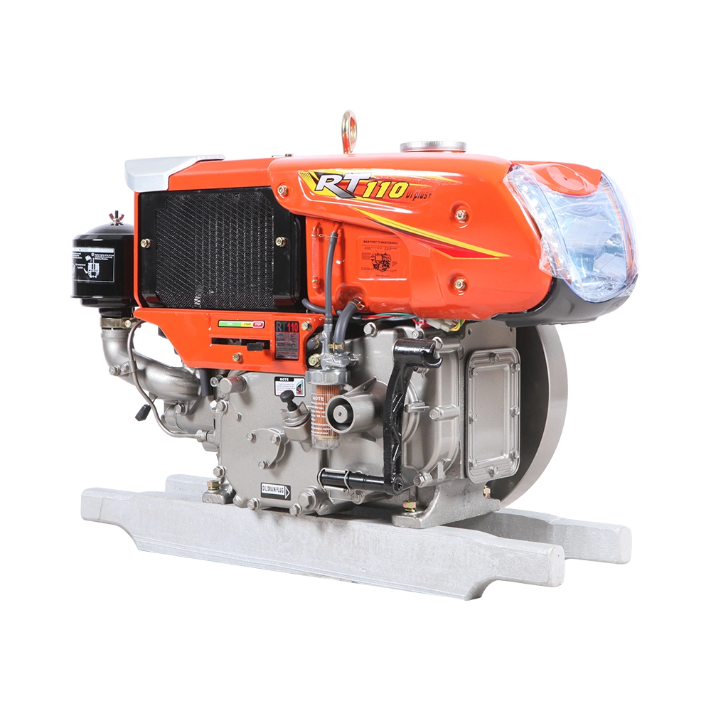 Moteur diesel refroidi par eau à un cylindre de type Kubota de 7HP à 15.5HP, petit moteur diesel à 4 temps avec démarrage électrique, moteur diesel de 8HP, 10HP, 12HP, 15HP, 16HP et 20HP