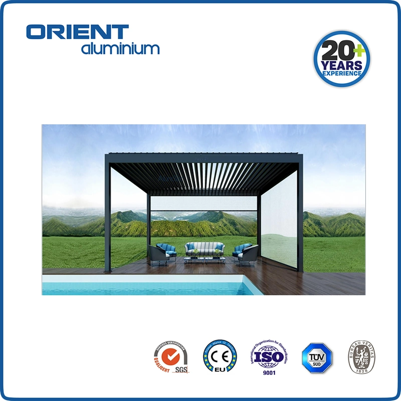 Orient Aluminium Luxury Louvered Pergola Aluminium Outdoor Garden Metal Gazebo