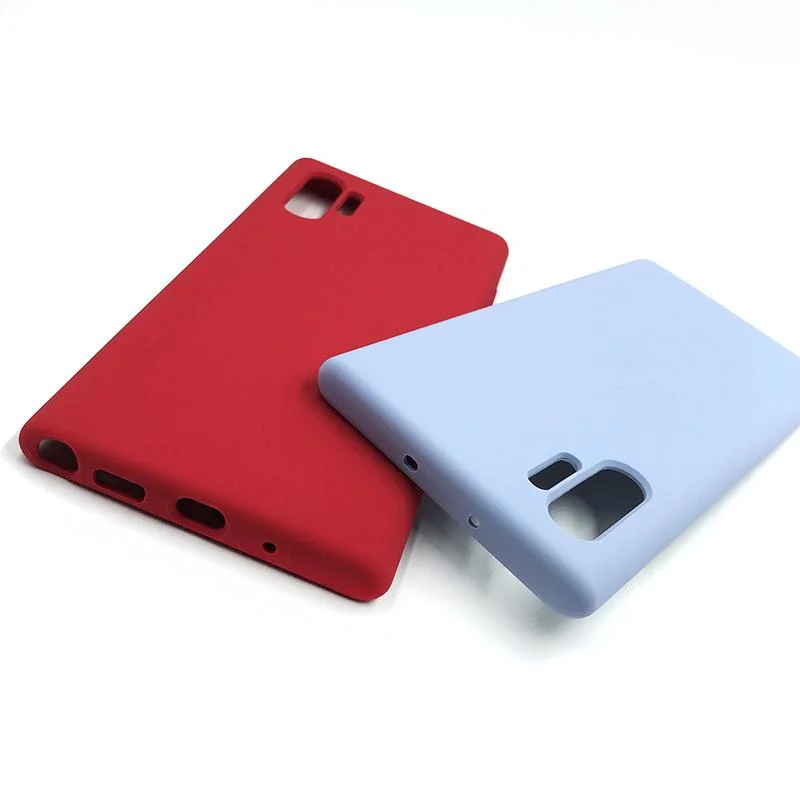 Accesorios de telefonía de Caso Caso genuino de buena calidad suave silicona líquida Material original silicona líquida Celular cubiertas para Samsung Nota 10 Plus