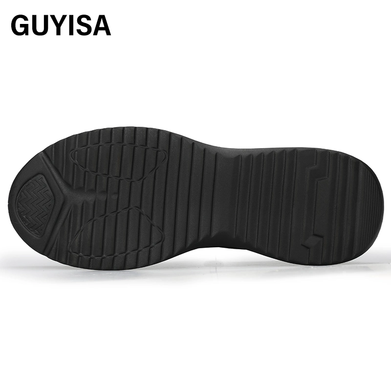 Guyisa Factory Direct Sales Safety Shoes Soft Microfiber Leather Work Site Wear-Resistant Rubber Sole Steel Toe