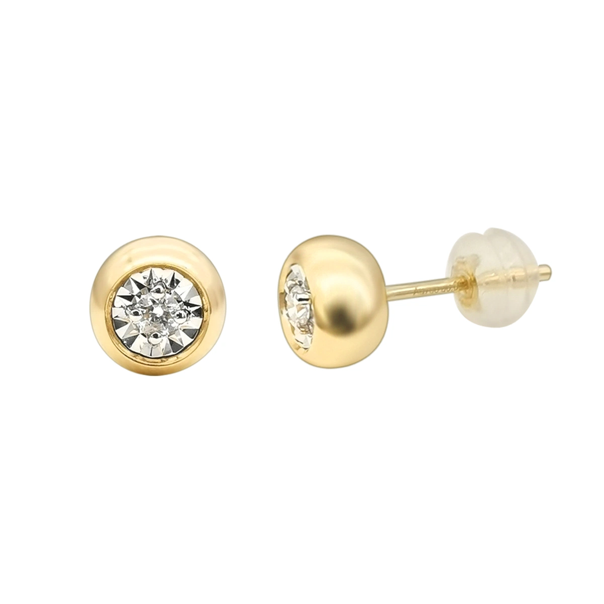 Lab Diamond Women Charm Earrings Jewelry White Gold Fashion Stud Earrings