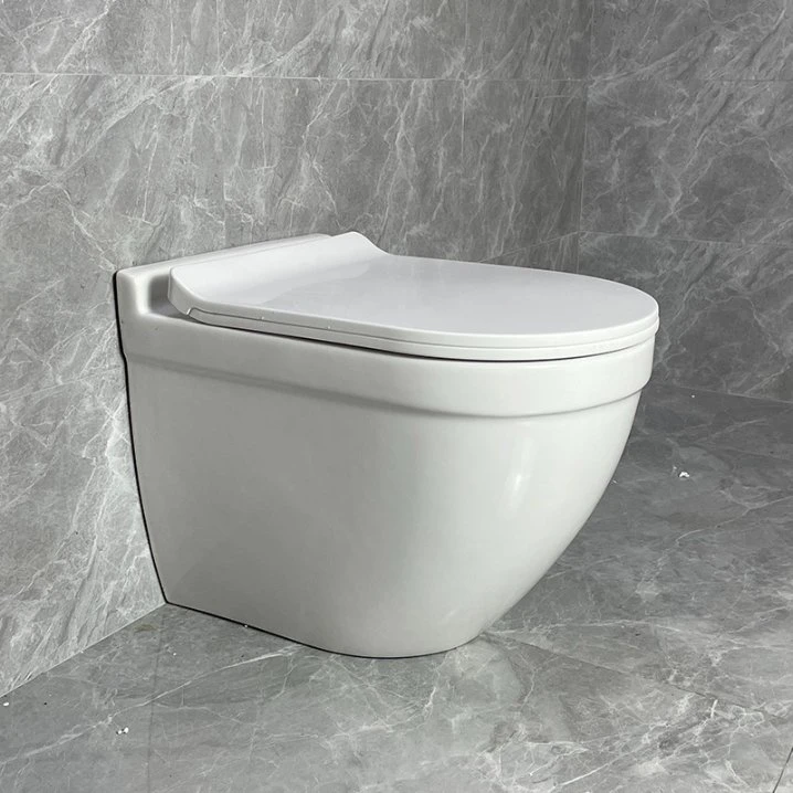 Chaozhou Manufacturer Popular European Standard Customizable Color Ceramic Rimless Wall Hung Toilet