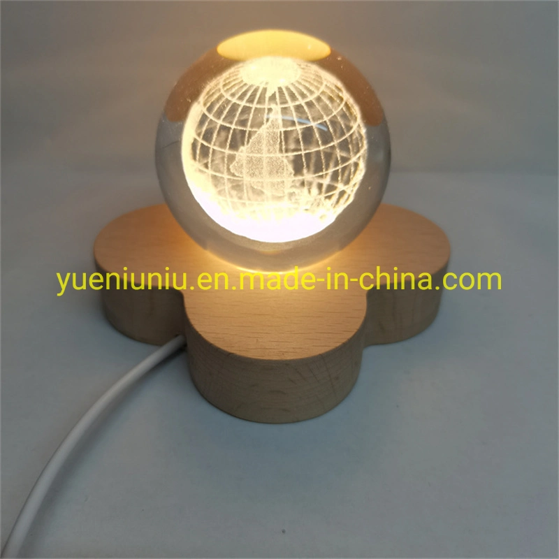 Customized 7 Color Change Is Controlled by Switch 3D LED Beech Lamp Holder for Resin Crystal