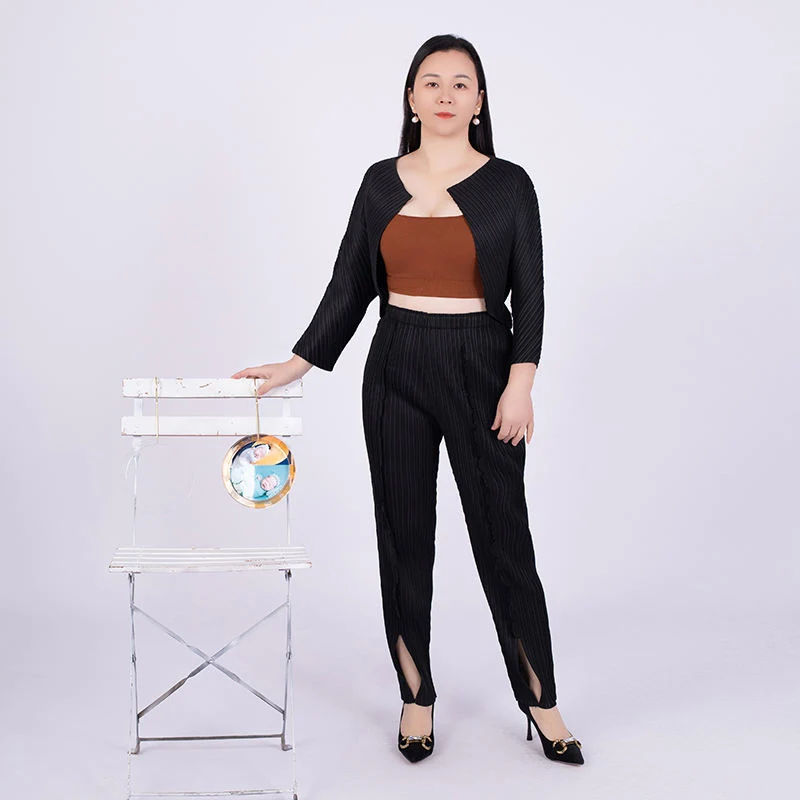 Tianbao Fold Clothing Everything Match Loose Large Size Women's Trouser Suit