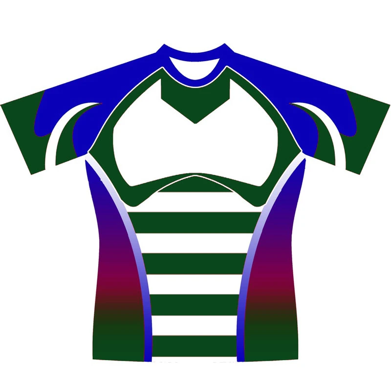 Red Strips Design Rugby Jersey Shirt for Ruggers