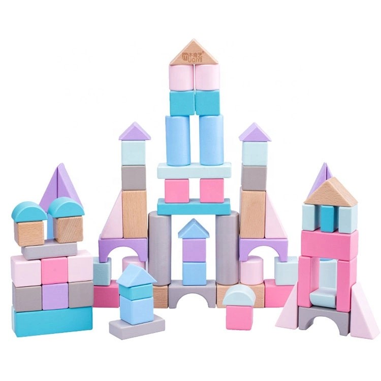 REE Образец образования Деревянные игрушки блока детского здания набор