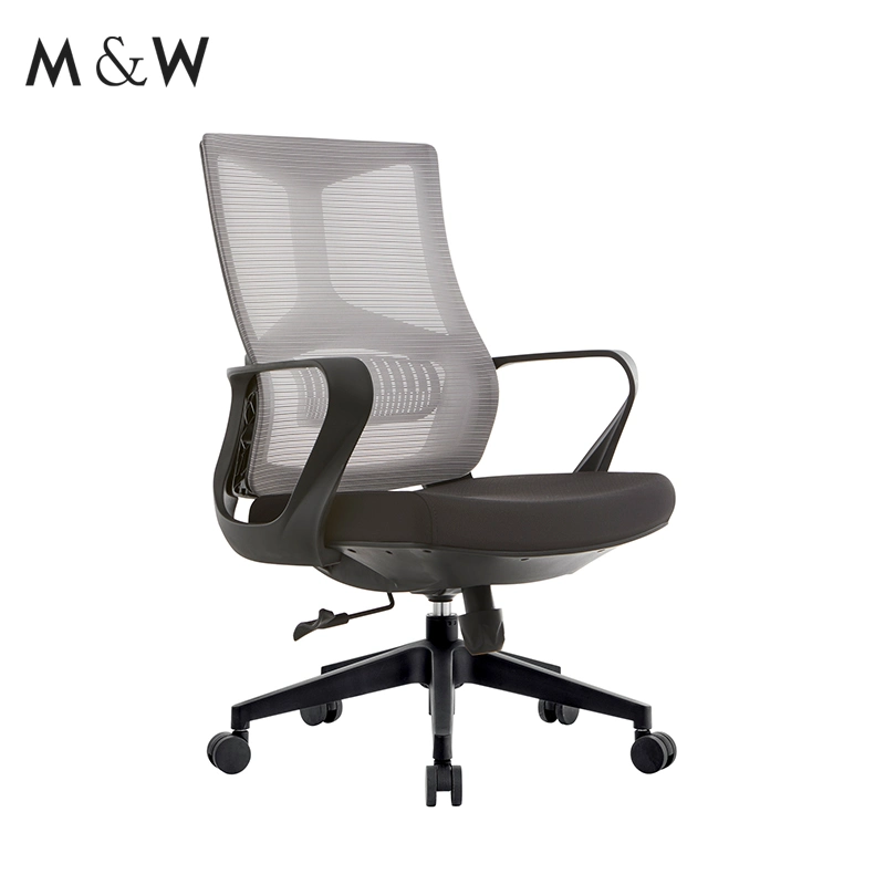 M&W Comfortable Home Office Furniture Black Swivel Revolving Manager Staff Lumbar Support Ergonomic Office Chair