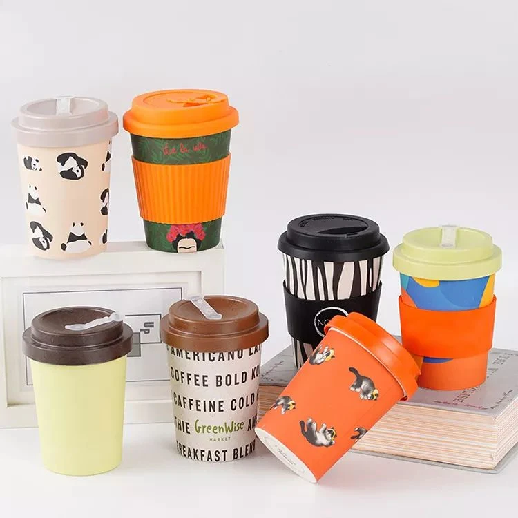 Customer Printed Biodegradable Bamboo Fiber Coffee Mugs