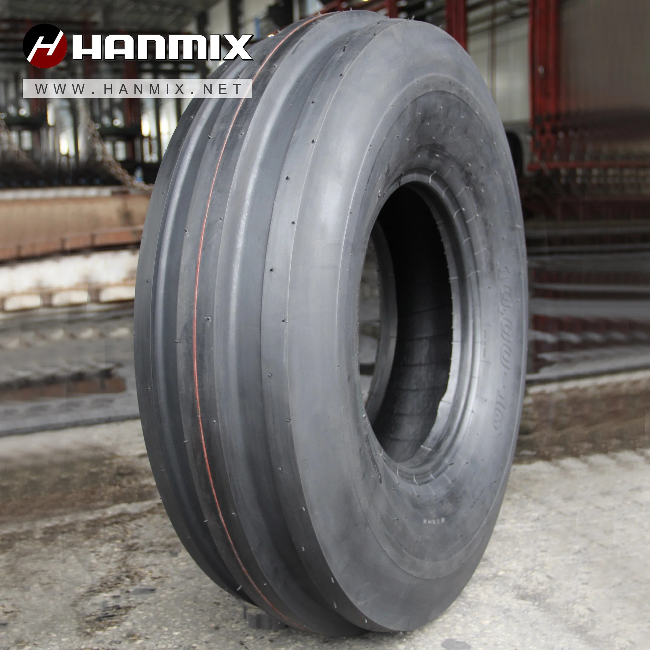 Hanmix Agriculture Industrial Farm Paddy Feald Rice Transplante Irrigation Solid Rubber Agricultural Tyres for Tractor and Harvester 4.00-12, 4.00-14 7.5L-15