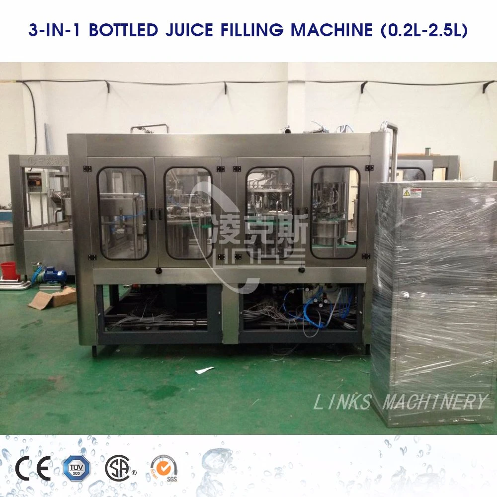 Full Automatic 3-in-1 Fruit Juice Pressure Filling Machine