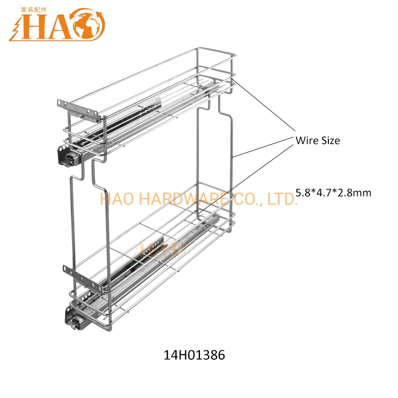 Botella Wirebakset inoxidable Racks para el almacenamiento del Gabinete de cocina