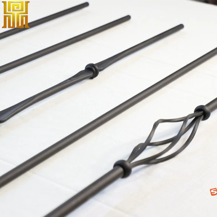 Indoor Staircase Spindle Double Knuckles Wrought Iron China Handrail Baluster Iron Balusters