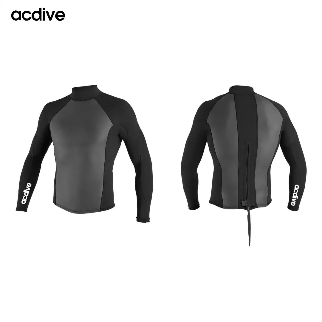 Acdive espalda malla Zip piel 3mm neopreno profesional Surf Diving Top deportivo Aqua para adultos