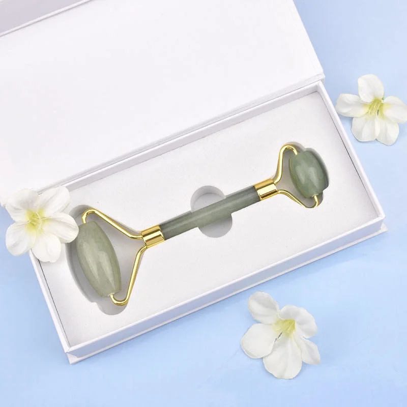 Wholesale/Supplier Beauty Tools Green Jade Roller Gua Sha Set for Blood Circulation