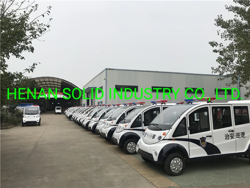 4 Kw Motor Mini Electric Security Patrol Car in New Design Policeman Style