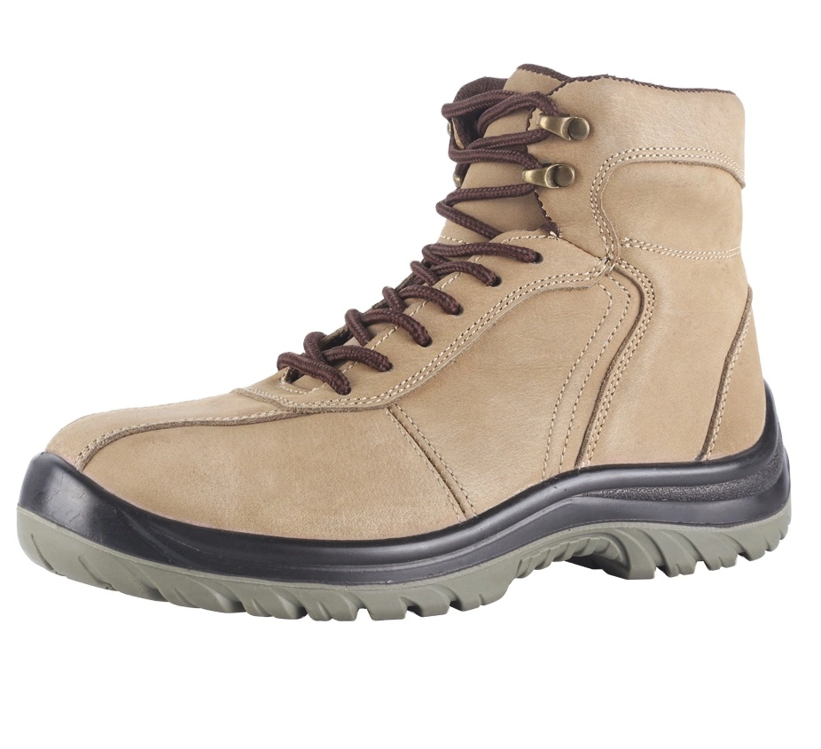 Cow Leather Work Safety Boot with Steel Toe Cap and Plate