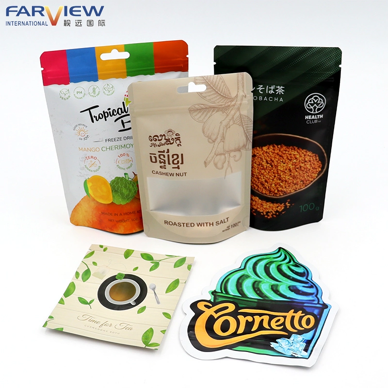 Impressão personalizada Grau Alimentício Snack sacos de embalagem laminada Chips de banana Embalagem
