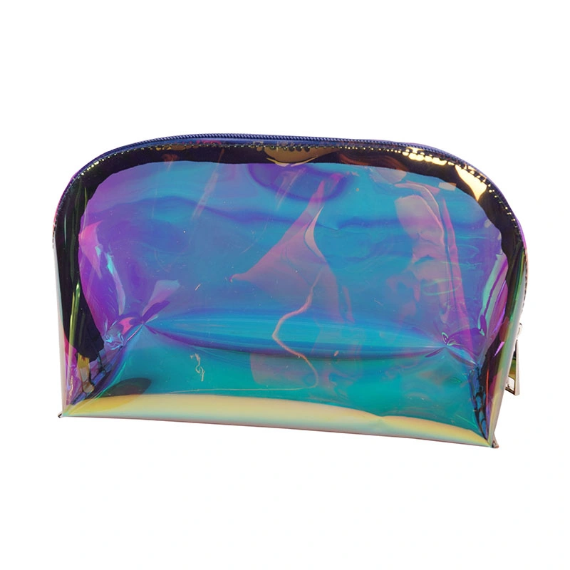 Colored OEM TPU Shiny Beauty Female Promotion Wash Bathroom Make up Pouch Cosmetic Bag Bolsa Multiusos Modella