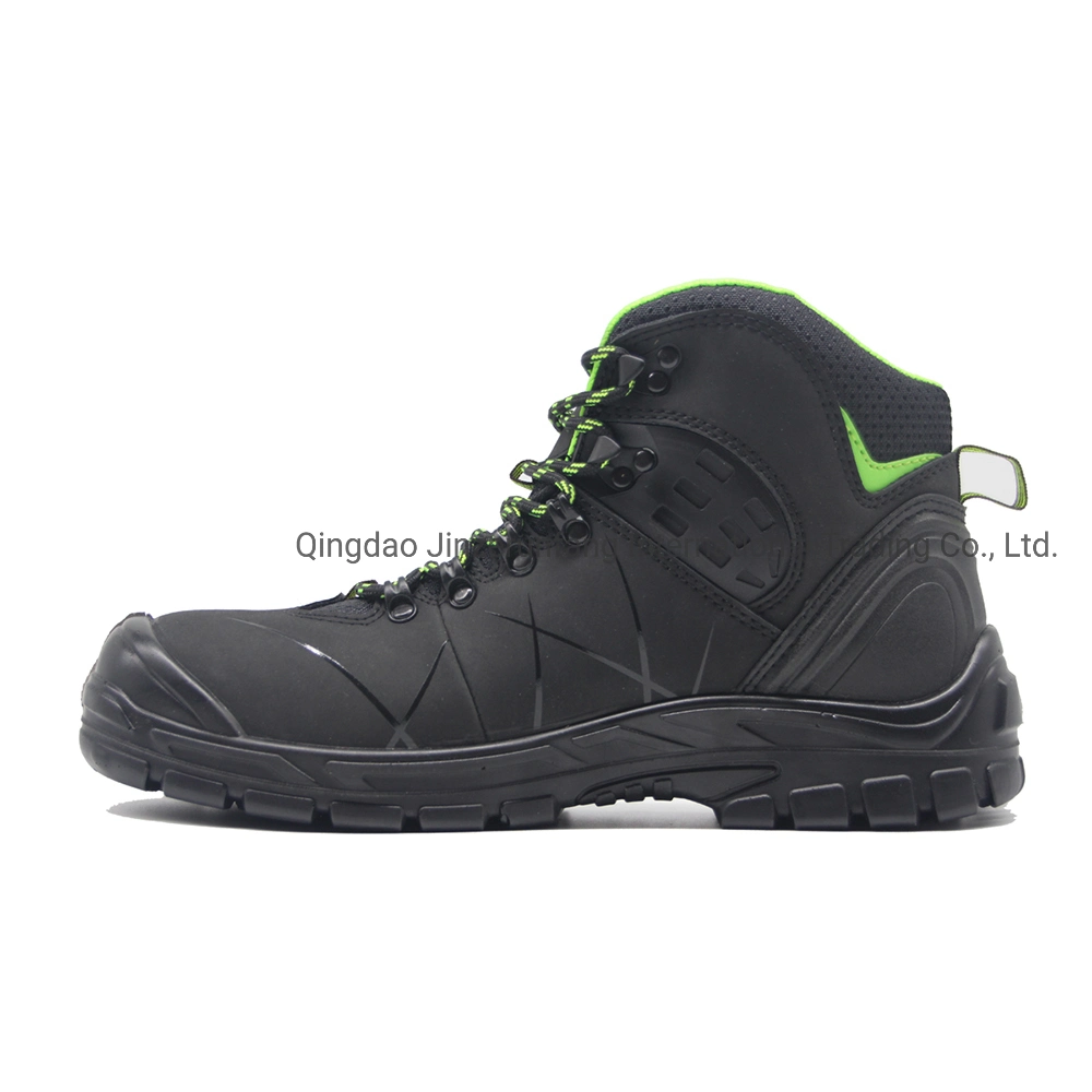 CE High Cut PU Sole Steel Toe Genuine Leather Waterproof Fashion Men Type Safety Footwear Work Shoes