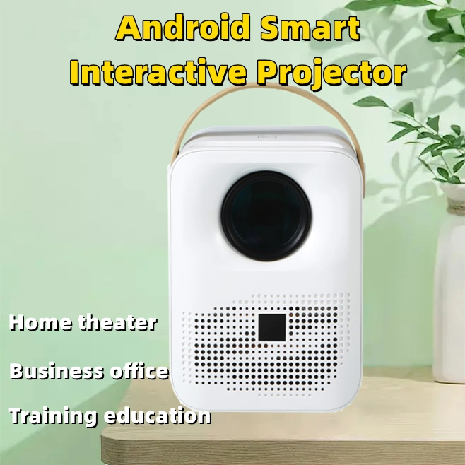 Android TV Q Interaktiver Mini Projector1080p Videoprojektor mit 4G WiFi &amp; Blue Movie Projector kompatibel mit Android/USB