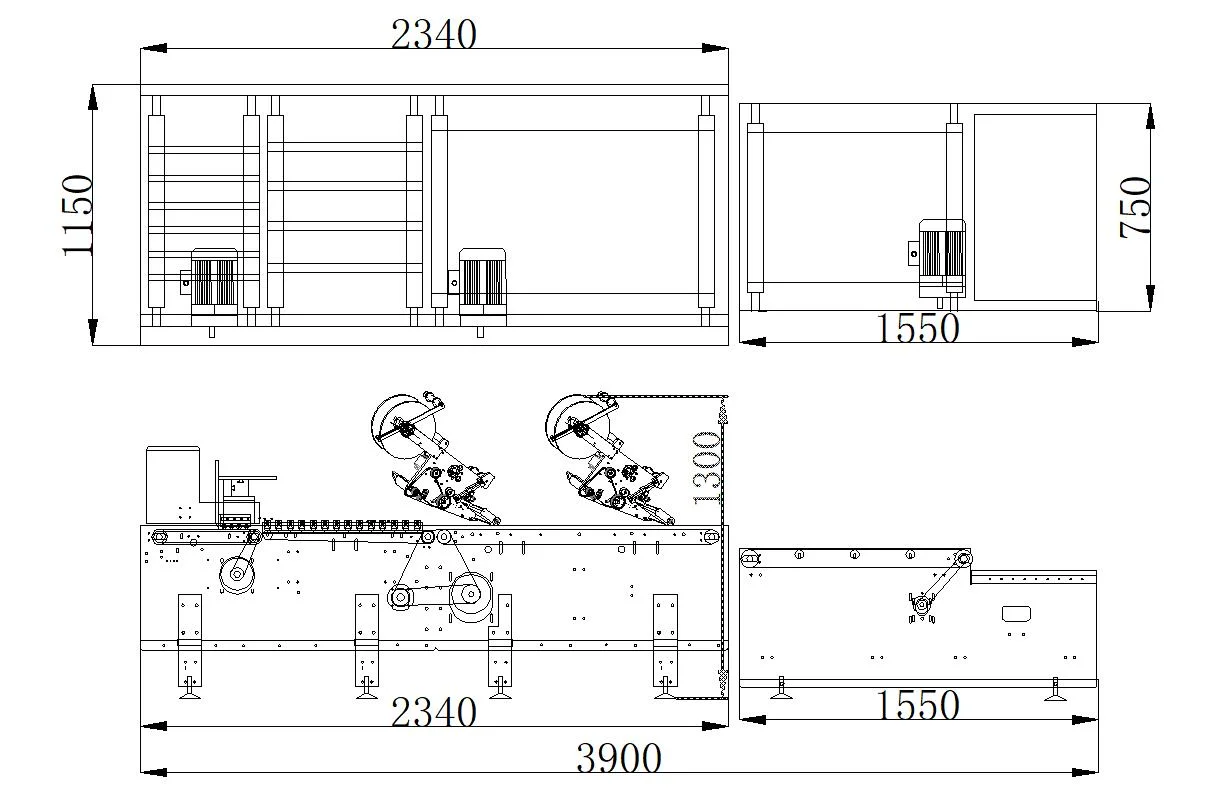 Cinta de cinta de doble cara de caja rígida de caja plegable automática St-650b Aplicación etiqueta máquina pegada