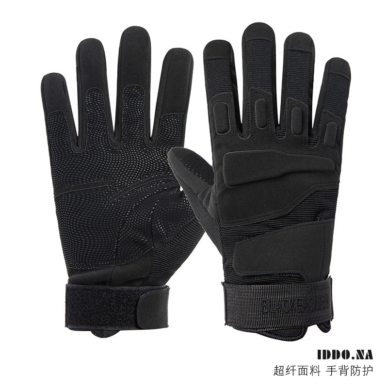 Tactical Safety Open Sports Work Fingered Outdoor Knuckle Motorcycle Microfiber Gloves