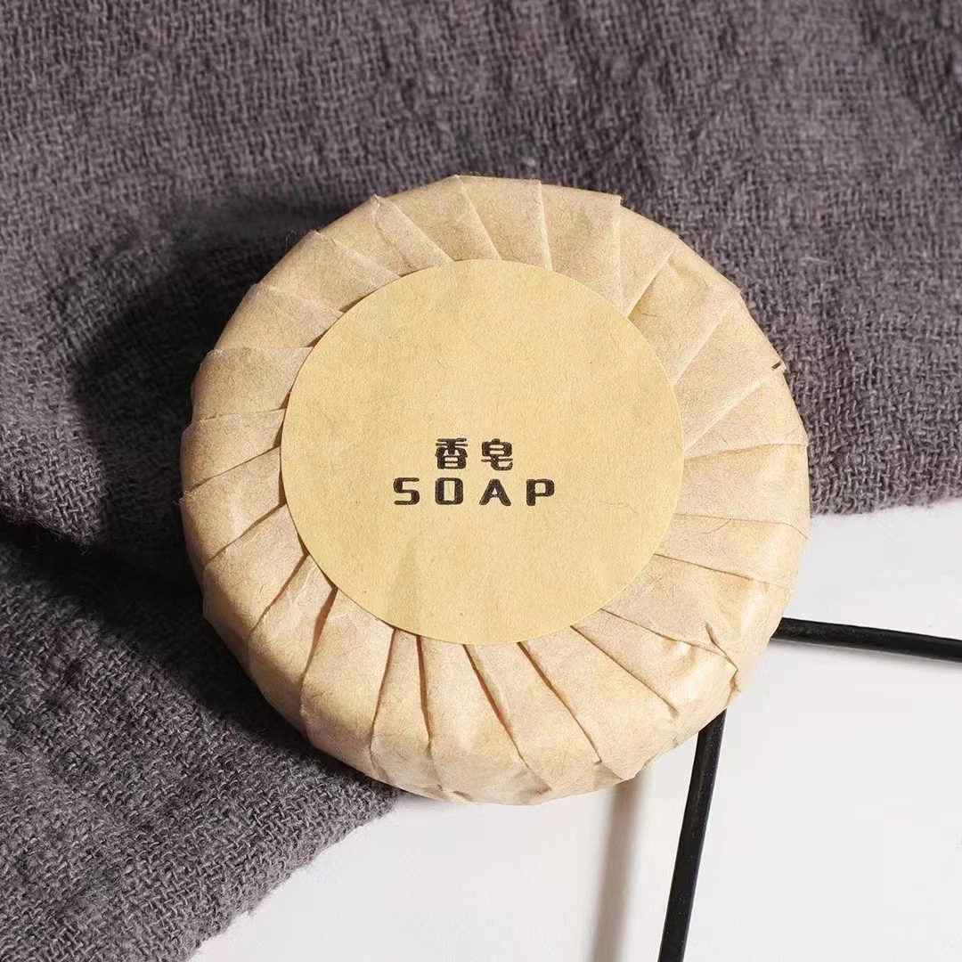 Kraft Paper Bag Wrapped Hotel Soaps /Wholesale/Supplier OEM Hot Sale Round Oatmeal Massage Hotel Soap