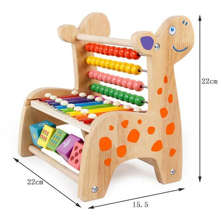 Rainbow Colorful Abacus Rack Math Game Montessori Musical Instrument Toys