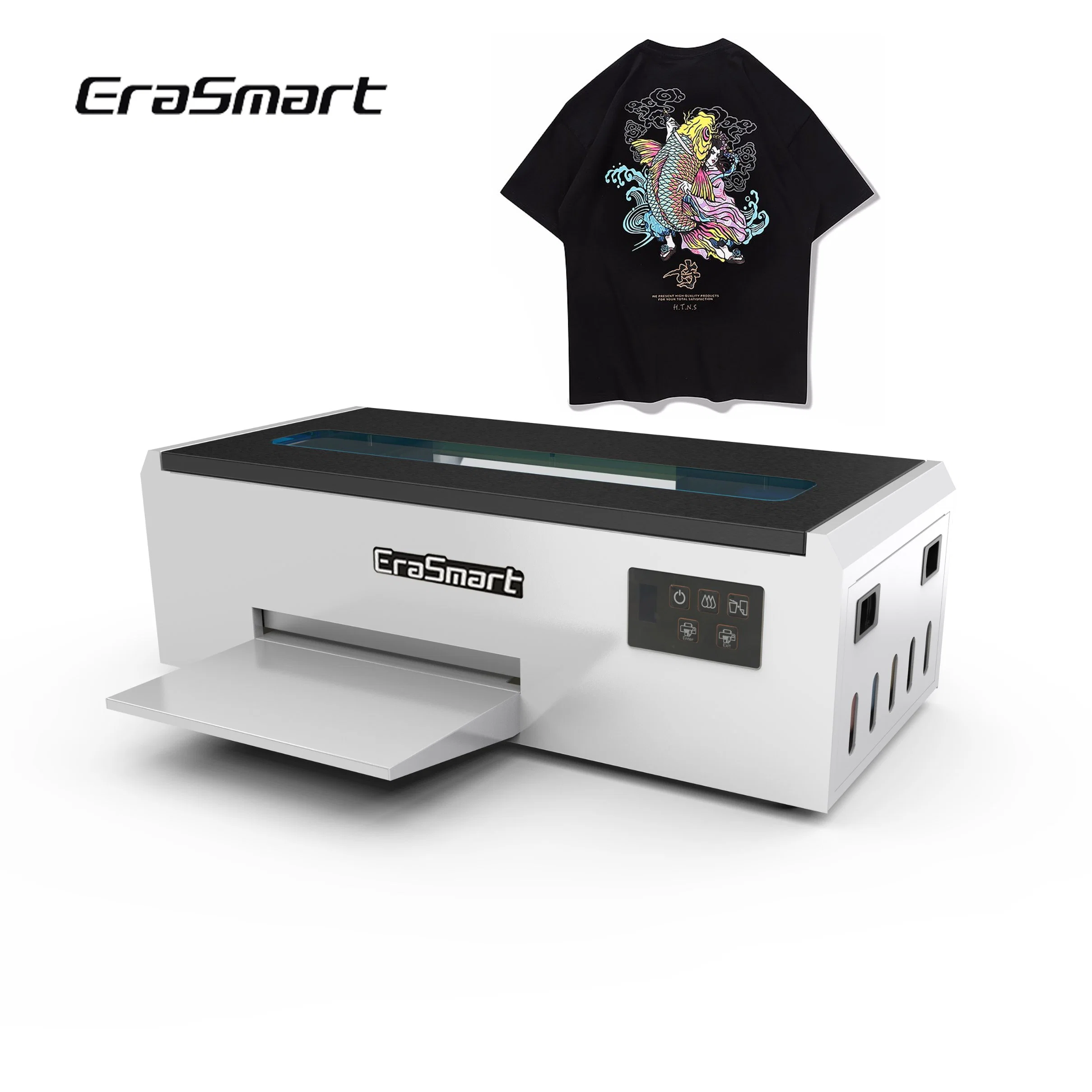 Erasmart White Toner Desktop Automatische Volleinstellung Maschine direkt an Filmdrucker Heat Transfer A4 Pet Film DTF-Drucker