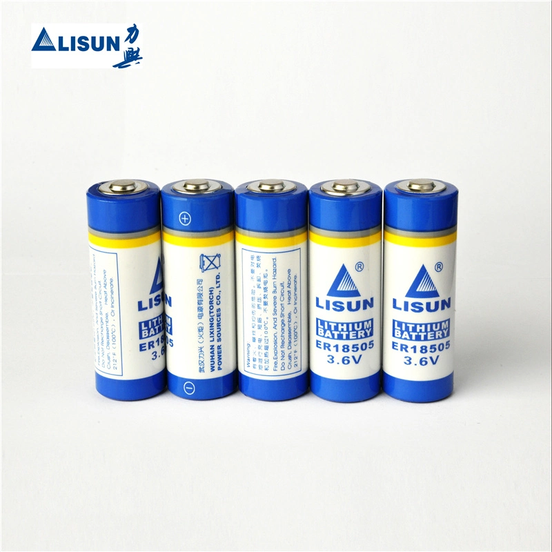 Er18505 2/3A 4000mAh High-Voltage 3.6V Lisun Li-Socl2 Non Rechargeable Cylindrical Battery Power Supply for Many Instument