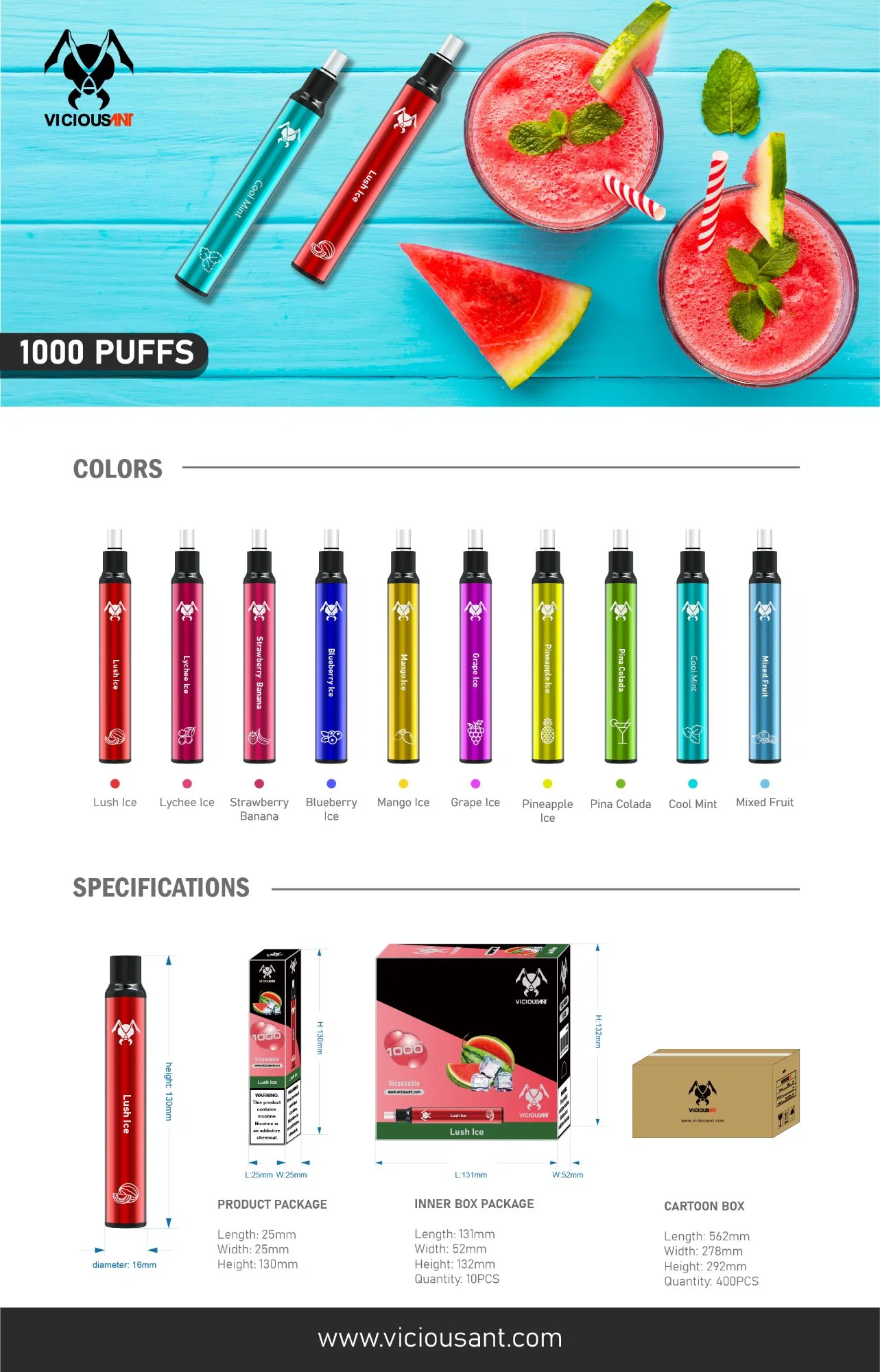 Disposable 1000 Puff Bar Electronic Vape Pen Factory Wholesale Price Puff XXL Spain Hot Sell
