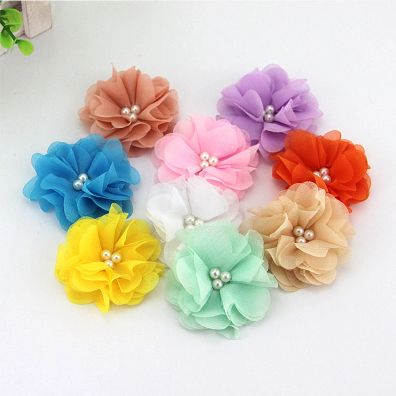 Handmade Satin Dress Ribbon Rose Flowers for Crafts Ribbon Flowers Pants Deco Flower