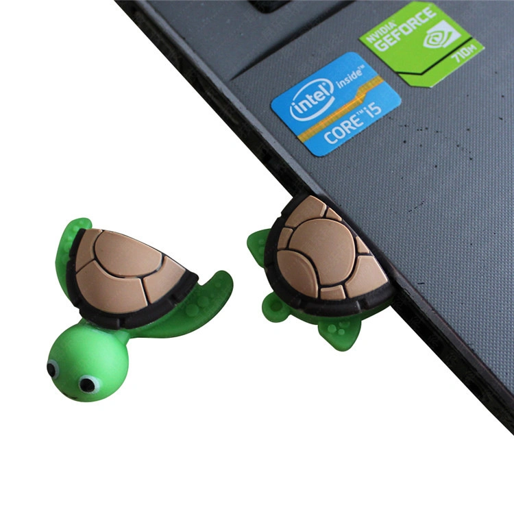 Unidade Flash USB Turtle PVC OEM Custom U Stick