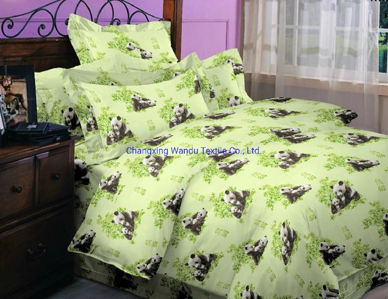 3D Dispersion Printing Graphic Design Printing Microfiber Bed Fabric 100% Polyester Fiber