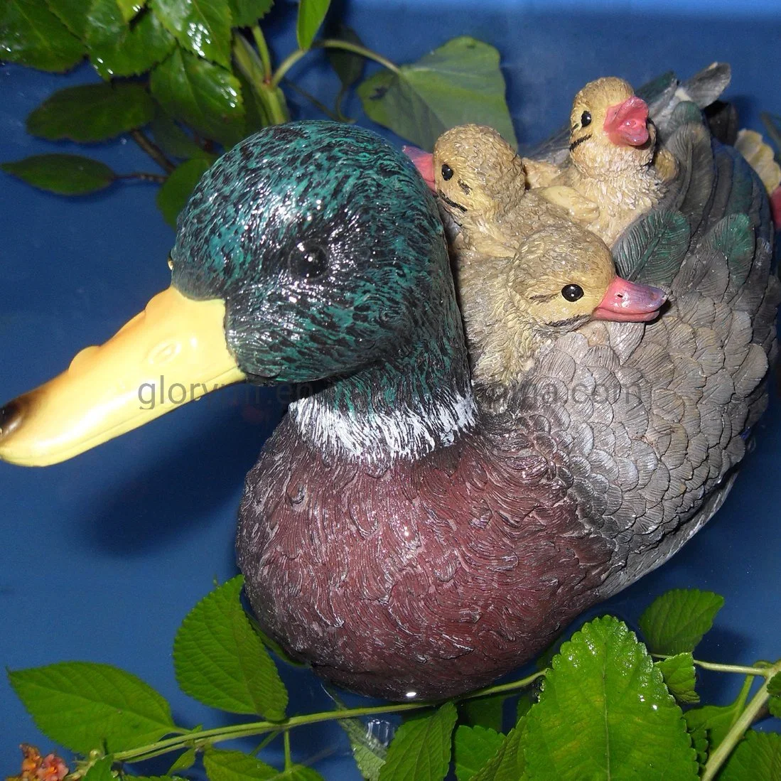 Float Duck Animal Model Toy Poly Resin Crafts/Toys for Collection