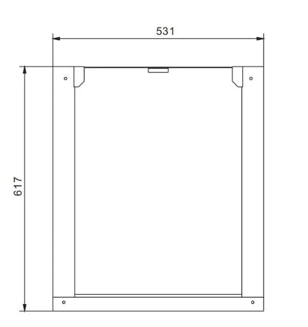 15U 700mm Tooless Depth 19'' Wall Network Rack Server Open Marco