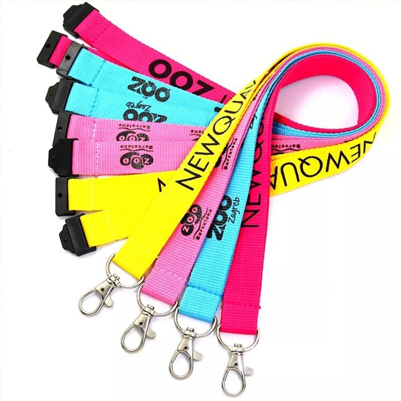 Custom Neck Lanyards with Personalized Logo in Heat Transfer Printing Sublimation Print Lanyard Strap for Sports Meeting Lanyard