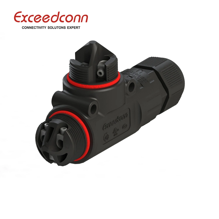 L20 T Type Nylon Adapter Tee Waterproof Connector Cable