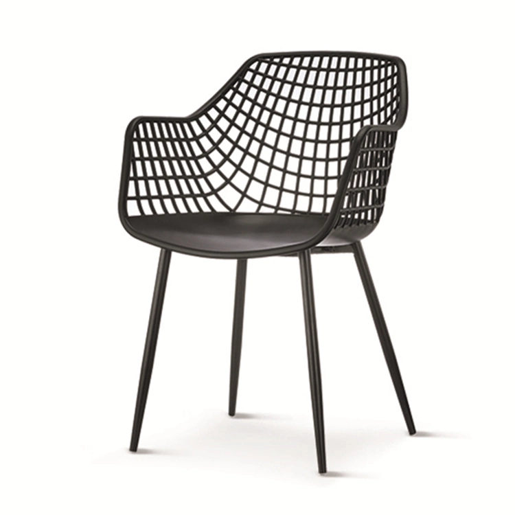 High quality/High cost performance  Home Furniture Modern Design Original Factory Plastic Mesh Chair Dining Room PP Seat Plastic Dining Chairs