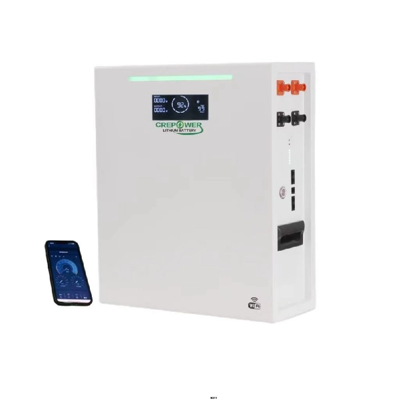 Crepower 48V 5kw 5kwh inteligente BMS con Bluetooth de almacenamiento LiFePO4 Batería de litio