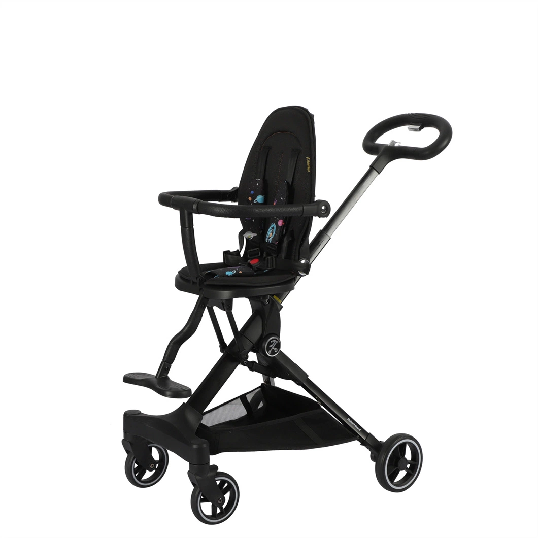 Portable Rotating Stroller Folding Adjustable Two-Way Toy Trolley