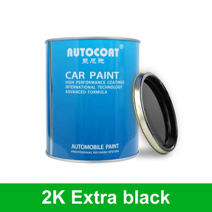 Peinture pour voiture à forte couverture peinture pour voiture à noirceur élevée Autocoat HS 2K Topcoat Nouveau Extra Black 203