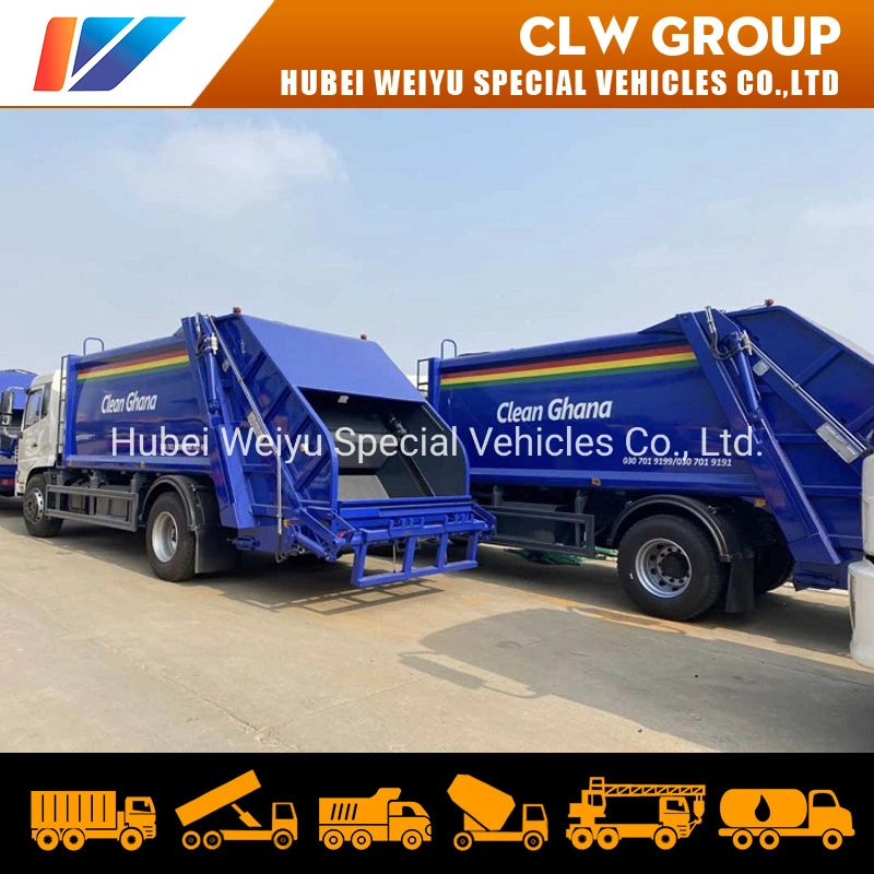 Dongfeng 12m3 12cbm Refuse Collector Transport Compactor Trucks 7.2tons 8t Compressed Garbage Truck to Ghana