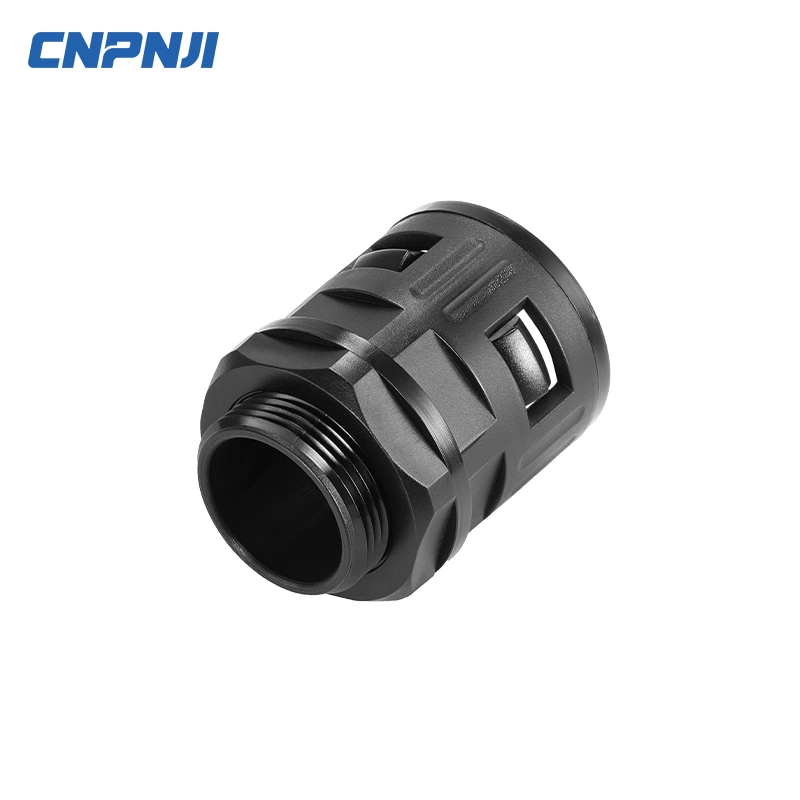 PA PP Type Flexible Conduit Adapter Pipe Fittings M32 Nylon Plastic Flexible Conduit Fitting for Ad28.5 Conduit