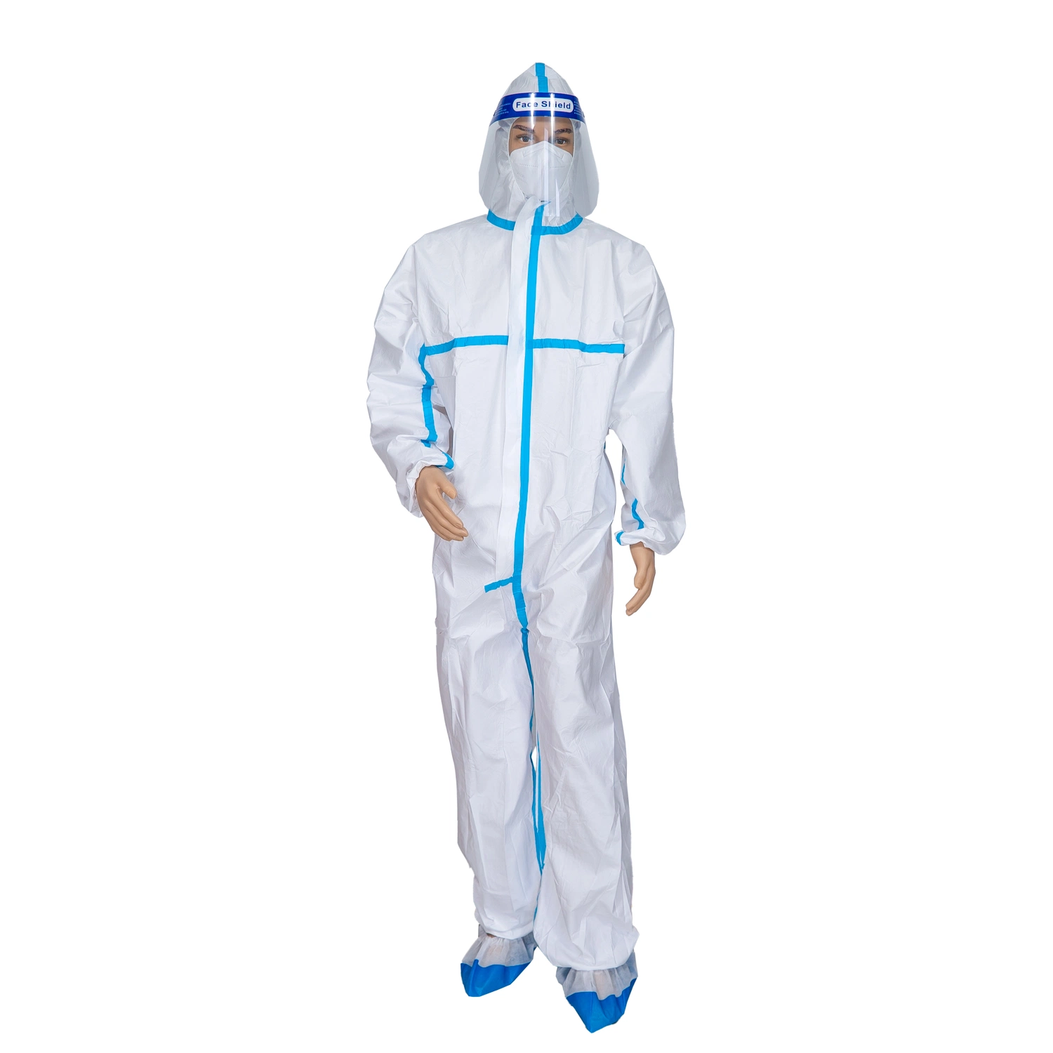 Full Body Protection Clothing PPE Suit / Disposable Isolation Coverall / Safety Protective Clothing