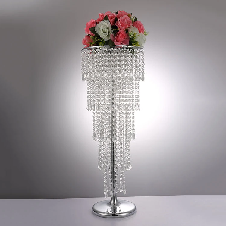 Wedding Banquet Occassion Gold Plating Trophy Iron Flower Pot Stand