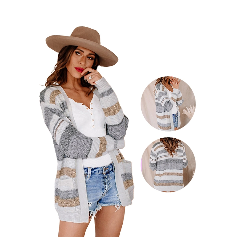 Colorblock frente abierto Cardigan Jersey