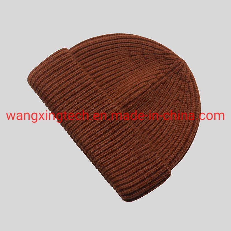 Wholesale/Supplier Knitted Hat Women's Avocado-Colored Melon Skin Hat Winter Thickened Solid Color Wool Hat Men's Beanie Hat